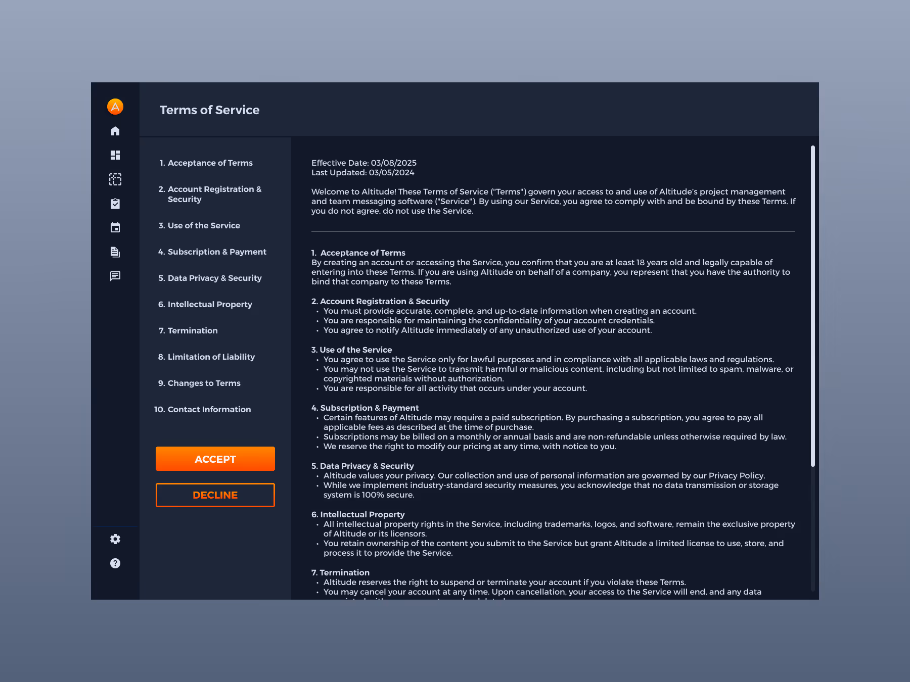 089 Terms of Service - Dribbble Shot