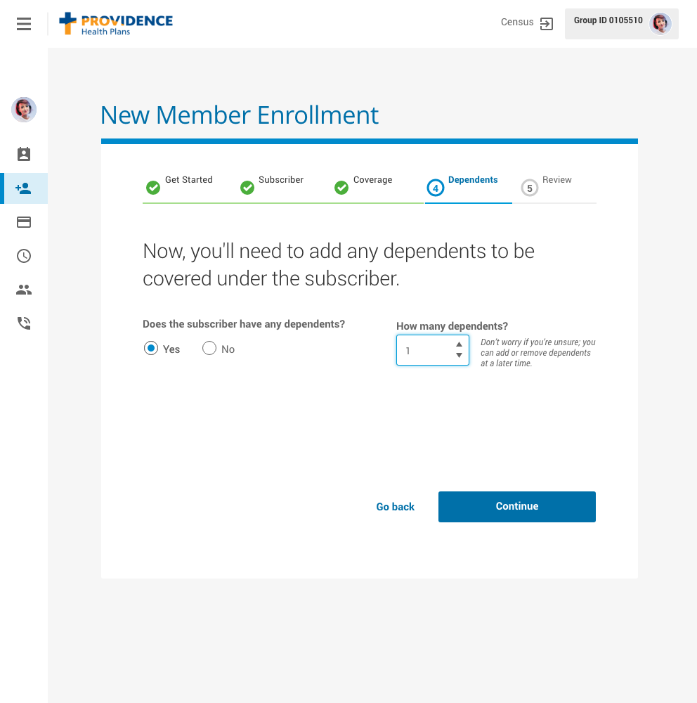 New Member Enrollment step 4A