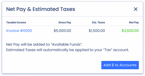 Net Pay & Estimated Taxes