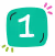 green number 1 icon