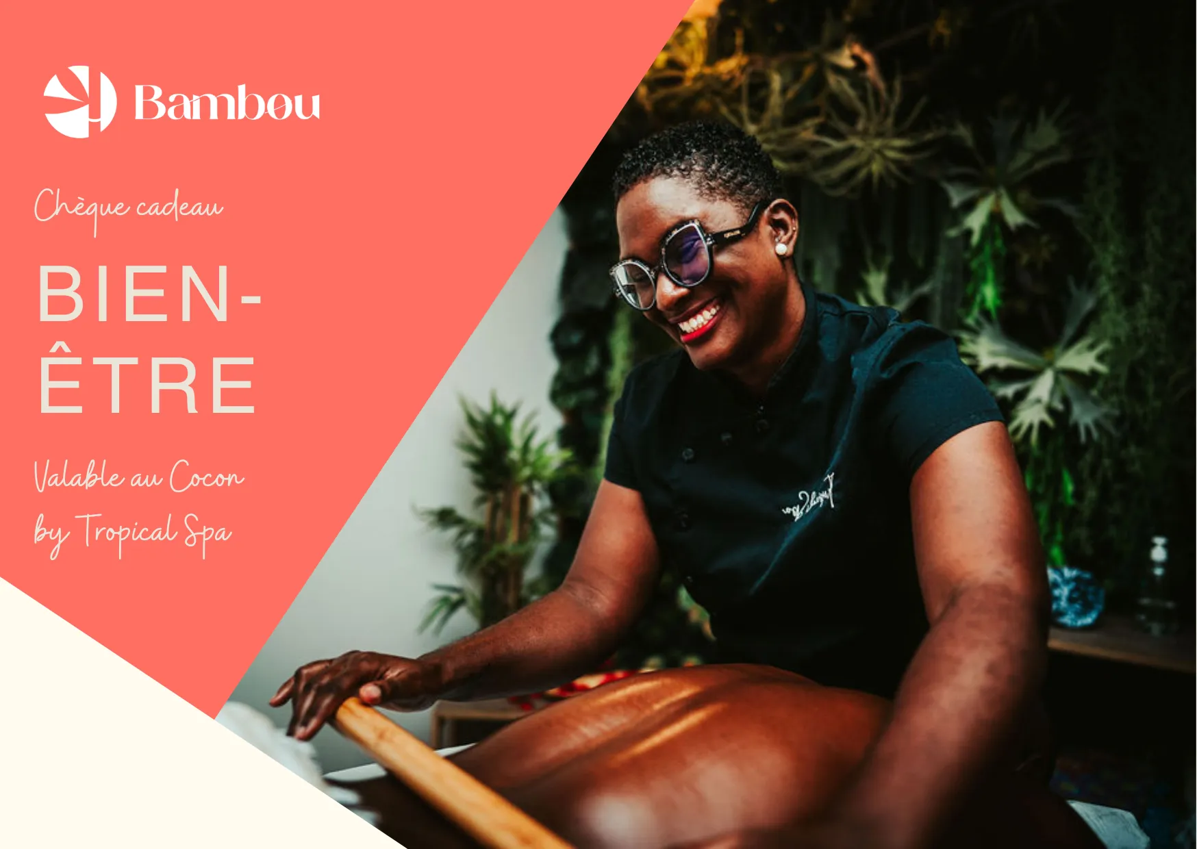 BambouResort tropical coral and white gift card Martinique