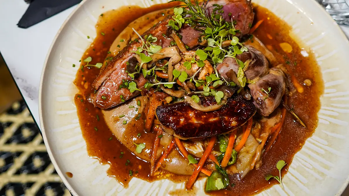 Trio de canard aux cèpes à Lattes