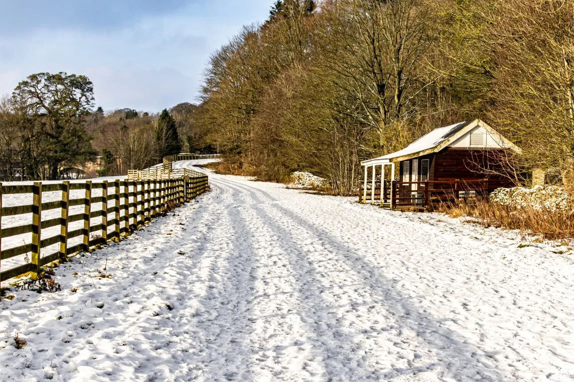 roadway parallel to river