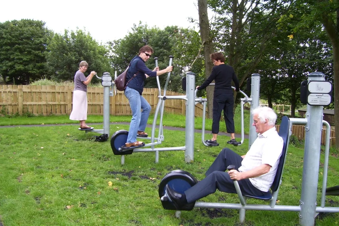 exercise equipment in village
