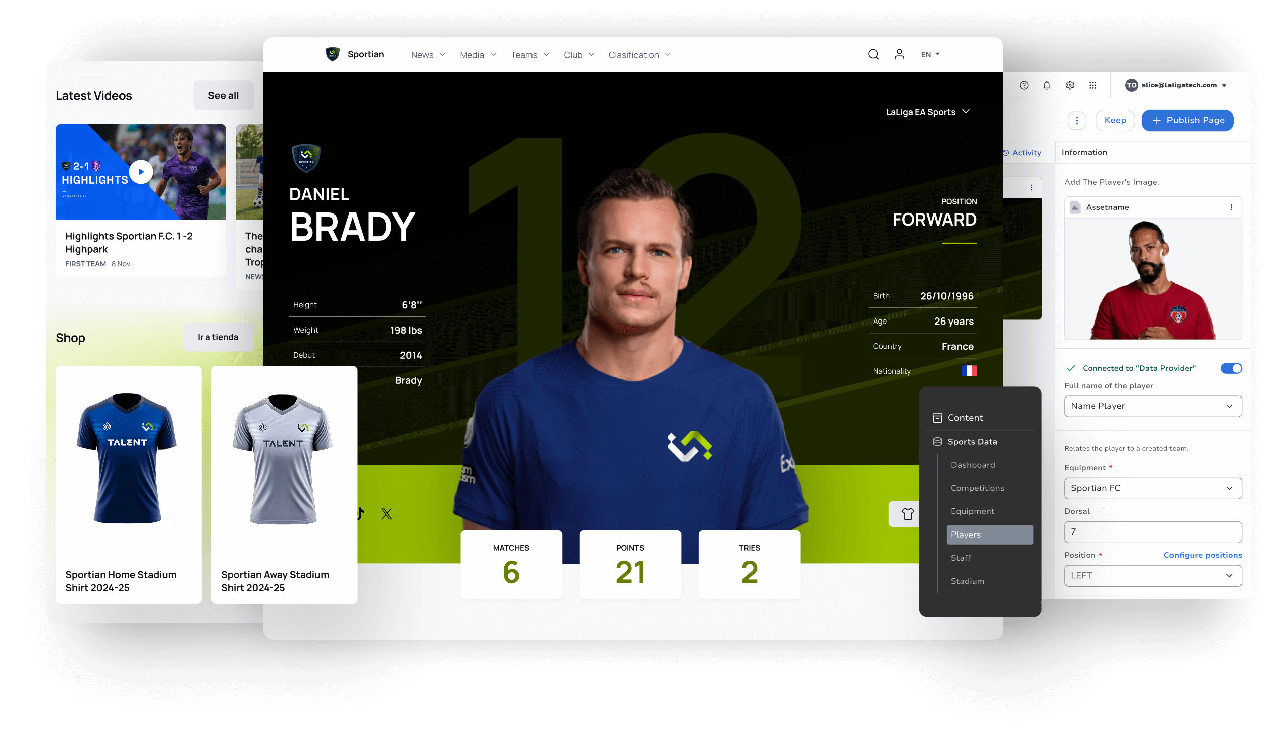 Sportian Maker Platform Data Best Sports App Builder Technology AI