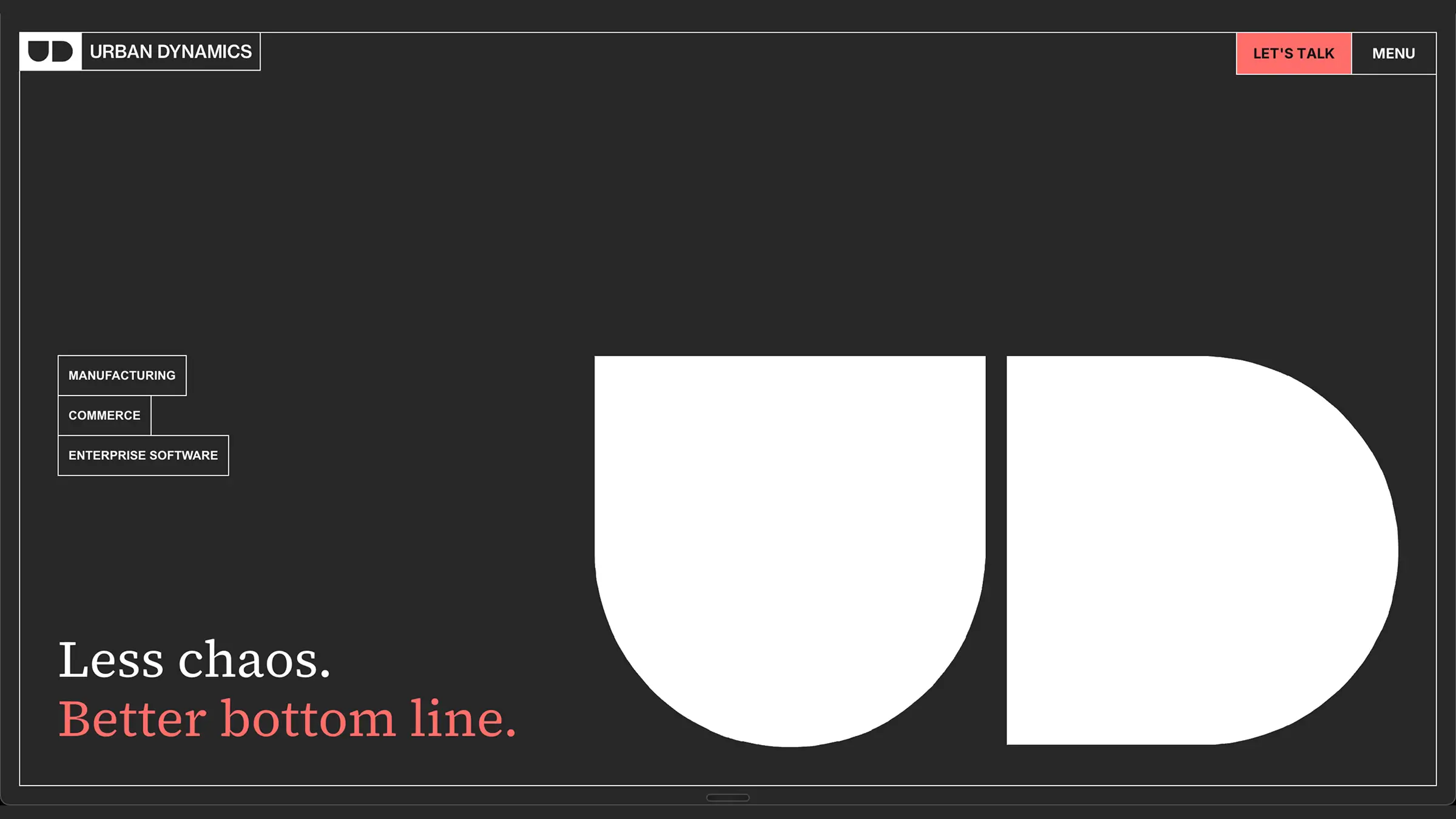Screenshot of Urban Dynamics home page