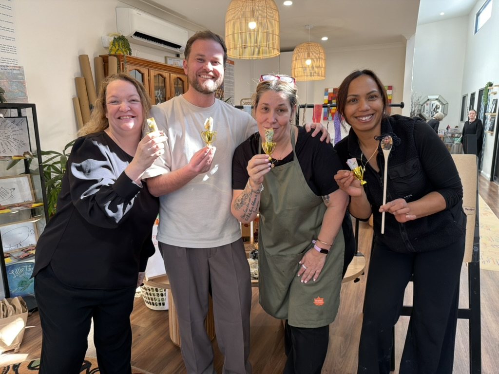 The Maples Kilmore team celebrating together
