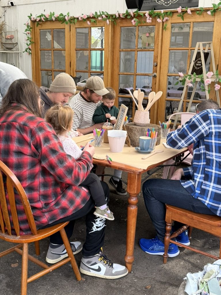 Families enjoying a craft activity at Maples Kilmore
