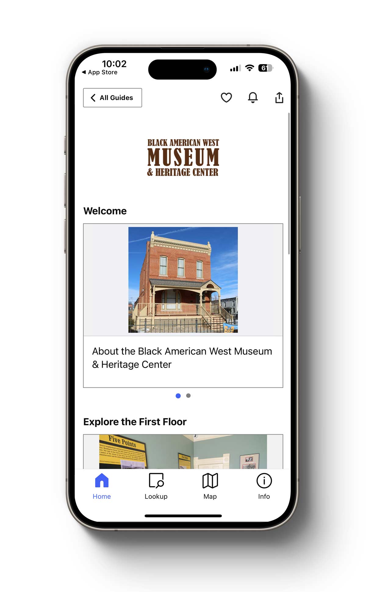 An image of the digital museum guide on a phone