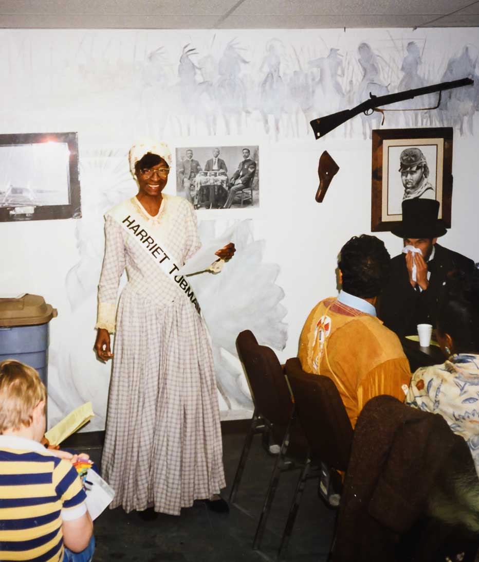 A reenactor as Harriet Tubman
