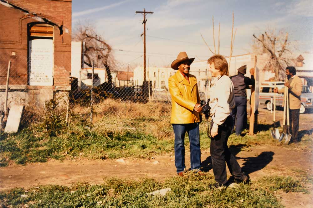 Paul Stewart greeting people