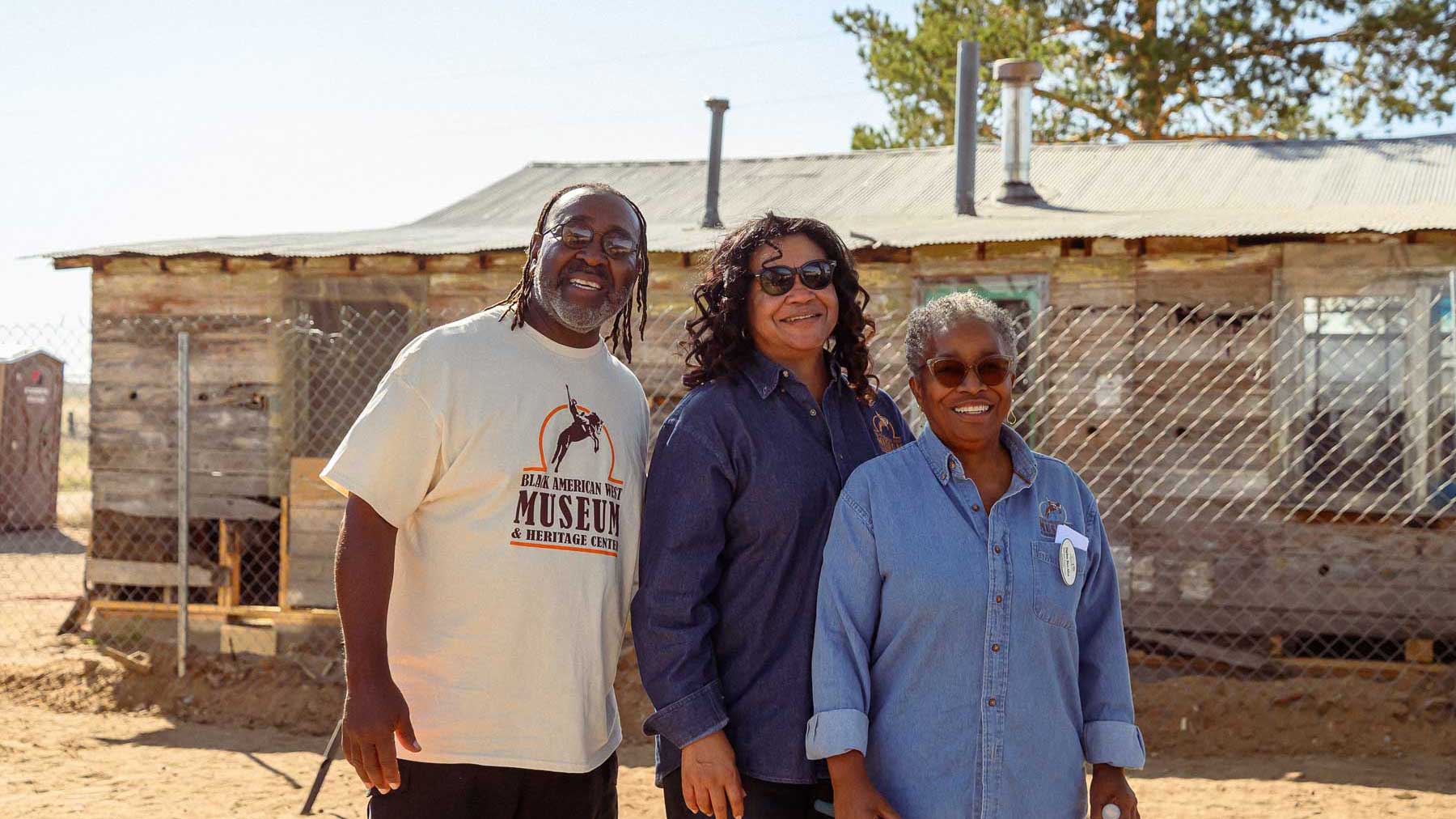 Three members of the board at the Dearfield Farm