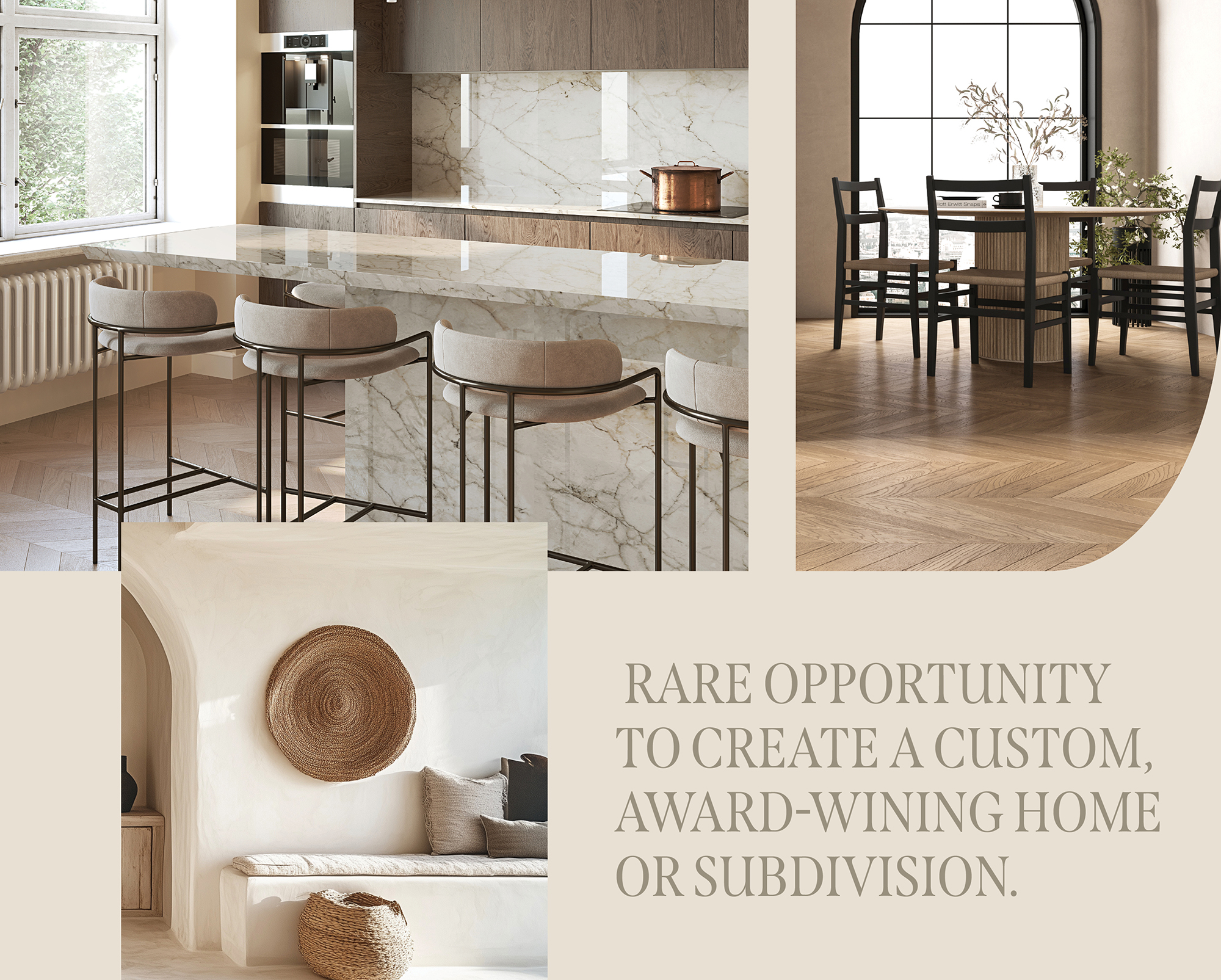 Luxury kitchen and dining interiors at The Vista Sans Souci, custom award-winning home design opportunities at 43–45 Vista Street Sydney.