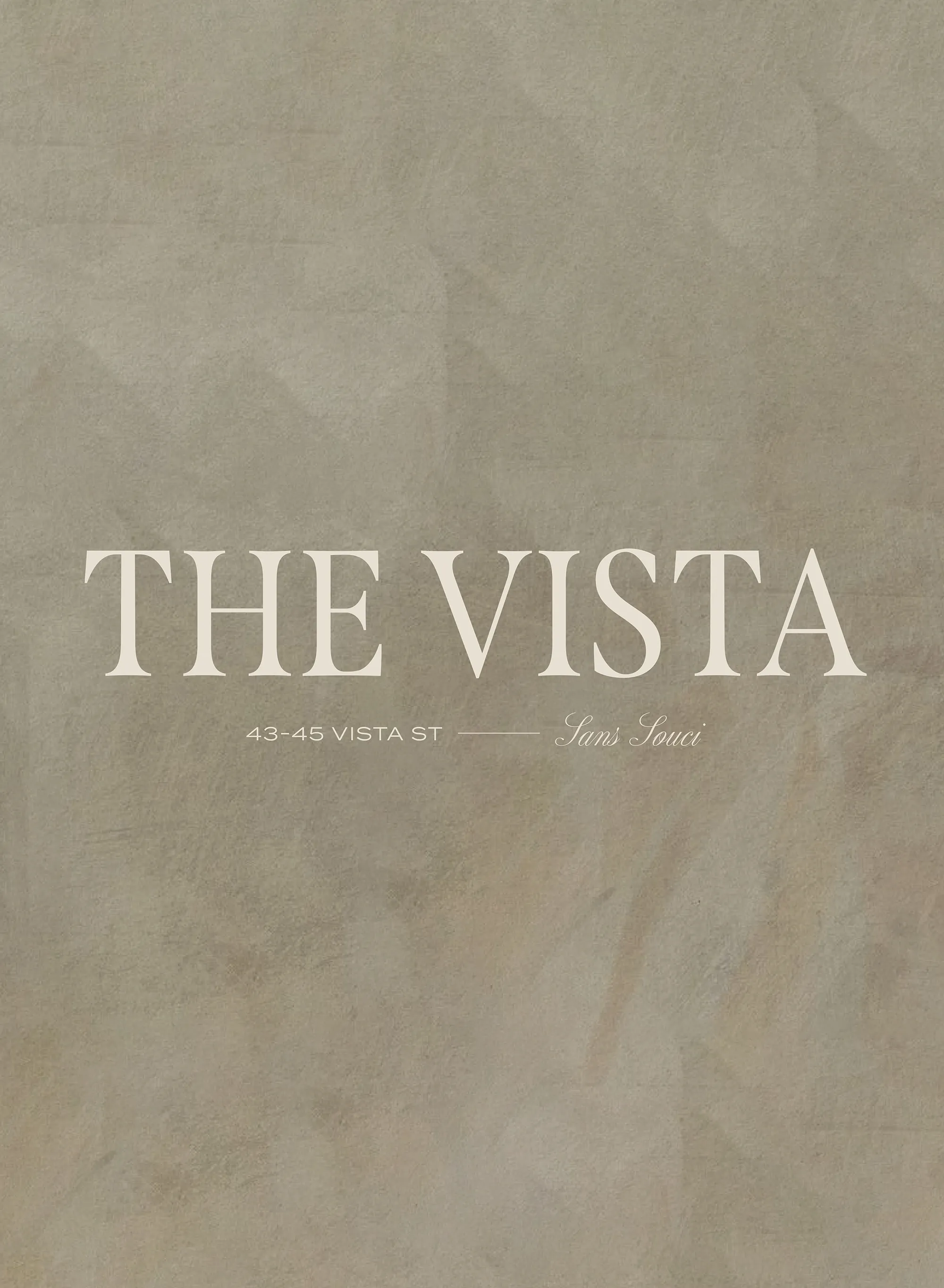 The Vista branding at 43–45 Vista Street Sans Souci Sydney – luxury waterfront development by Gunning Real Estate.