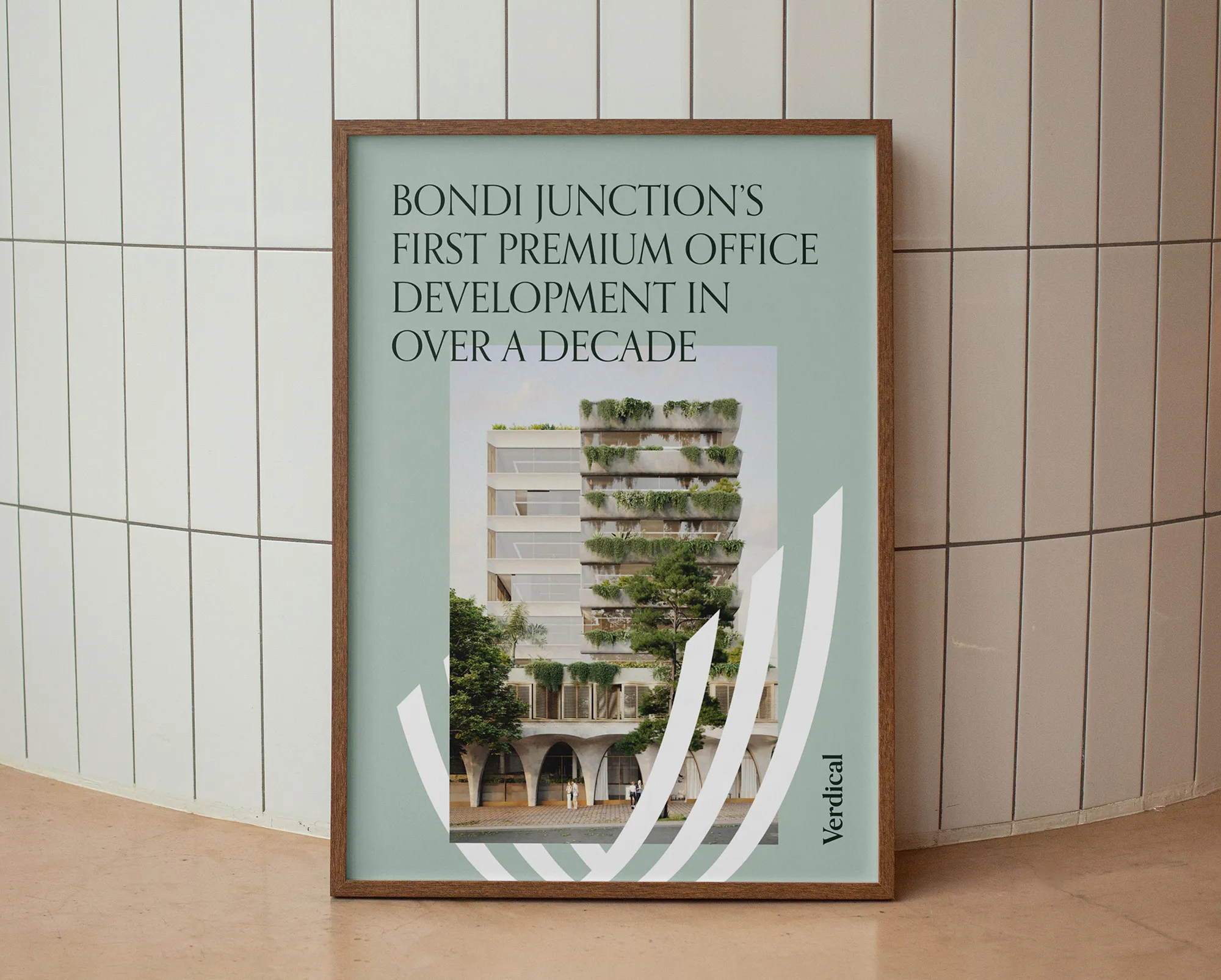Verdical Bondi Junction promotional poster highlighting first premium office development in over a decade at 88 Ebley Street.