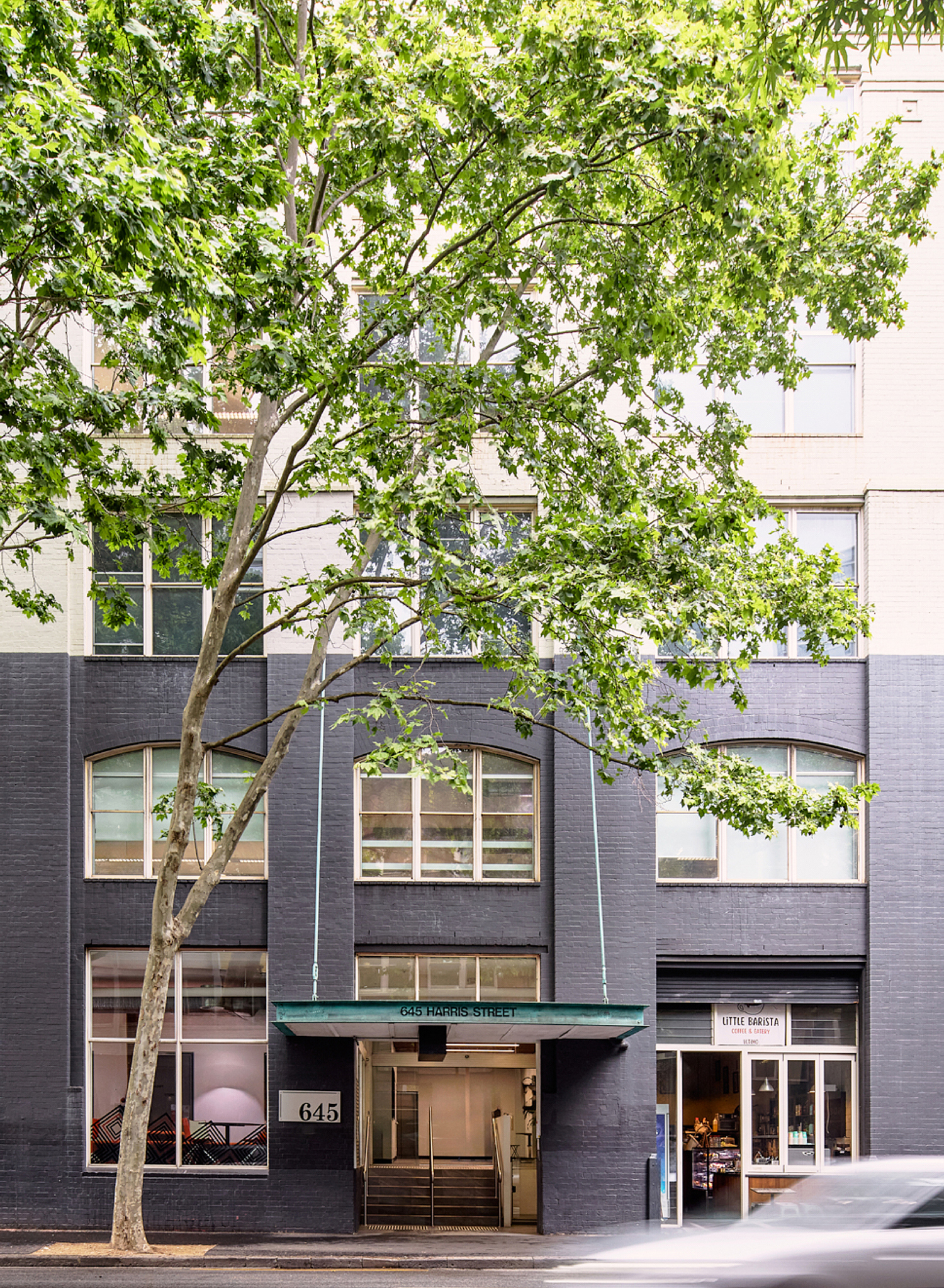 The Yarn at 645 Harris Street Ultimo Sydney – heritage warehouse conversion with modern façade and ground-floor café.