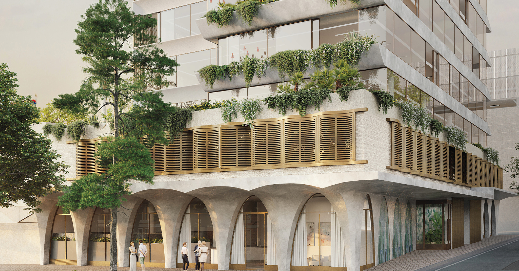 Verdical at 88 Ebley Street Bondi Junction by Moshav Financial, Colliers and Richardson & Wrench – modern sustainable residential and commercial development with greenery façade.