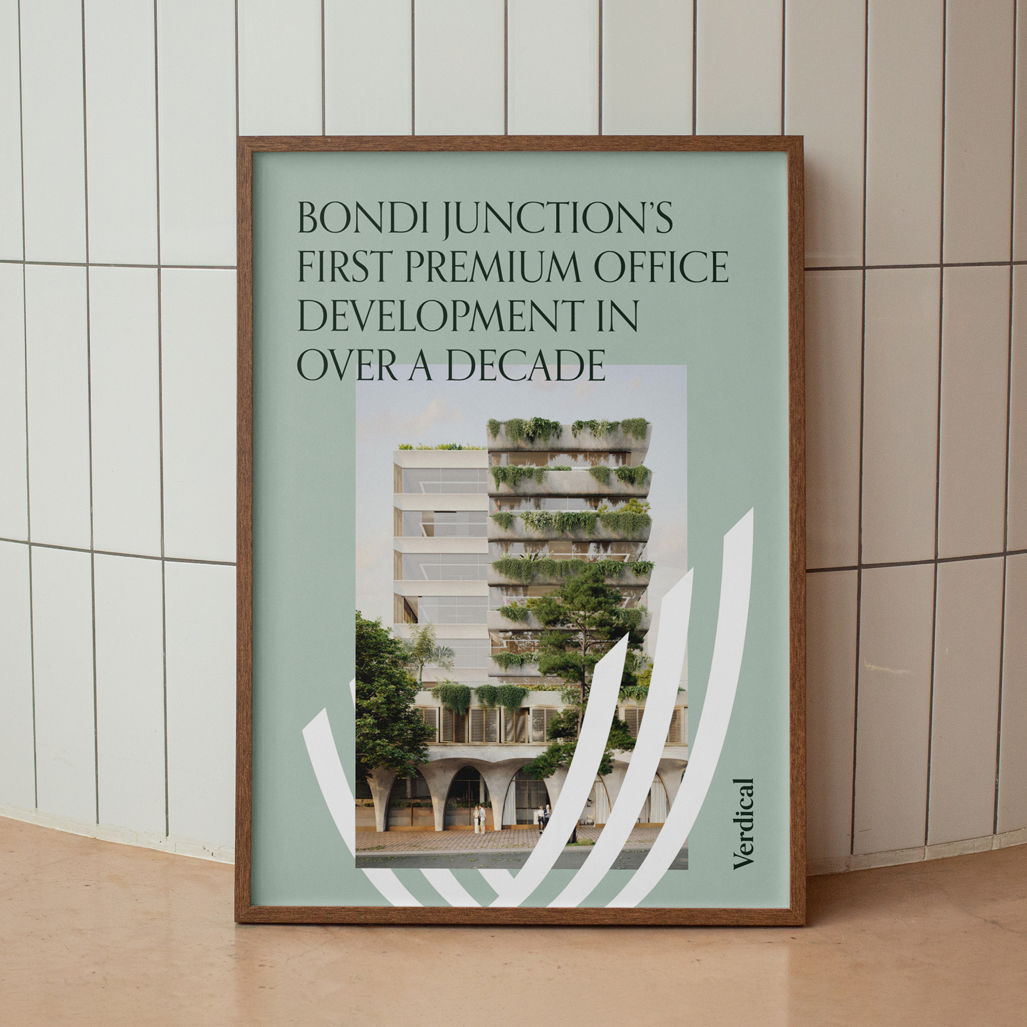 Verdical Bondi Junction promotional poster highlighting first premium office development in over a decade at 88 Ebley Street.