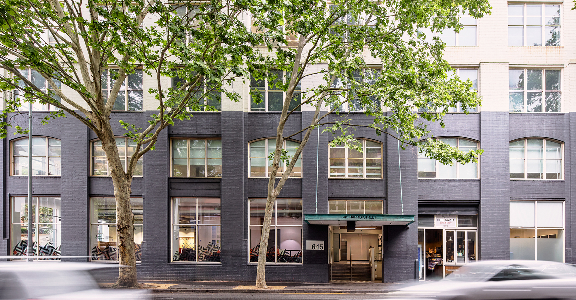 The Yarn at 645 Harris Street Ultimo Sydney – heritage warehouse conversion with modern façade and ground-floor café.