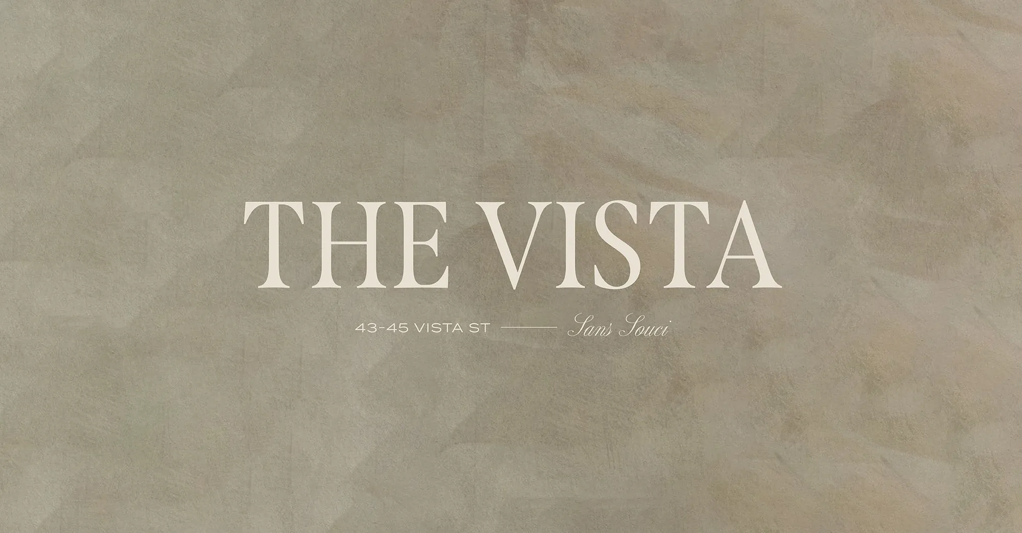 The Vista branding at 43–45 Vista Street Sans Souci Sydney – luxury waterfront development by Gunning Real Estate.