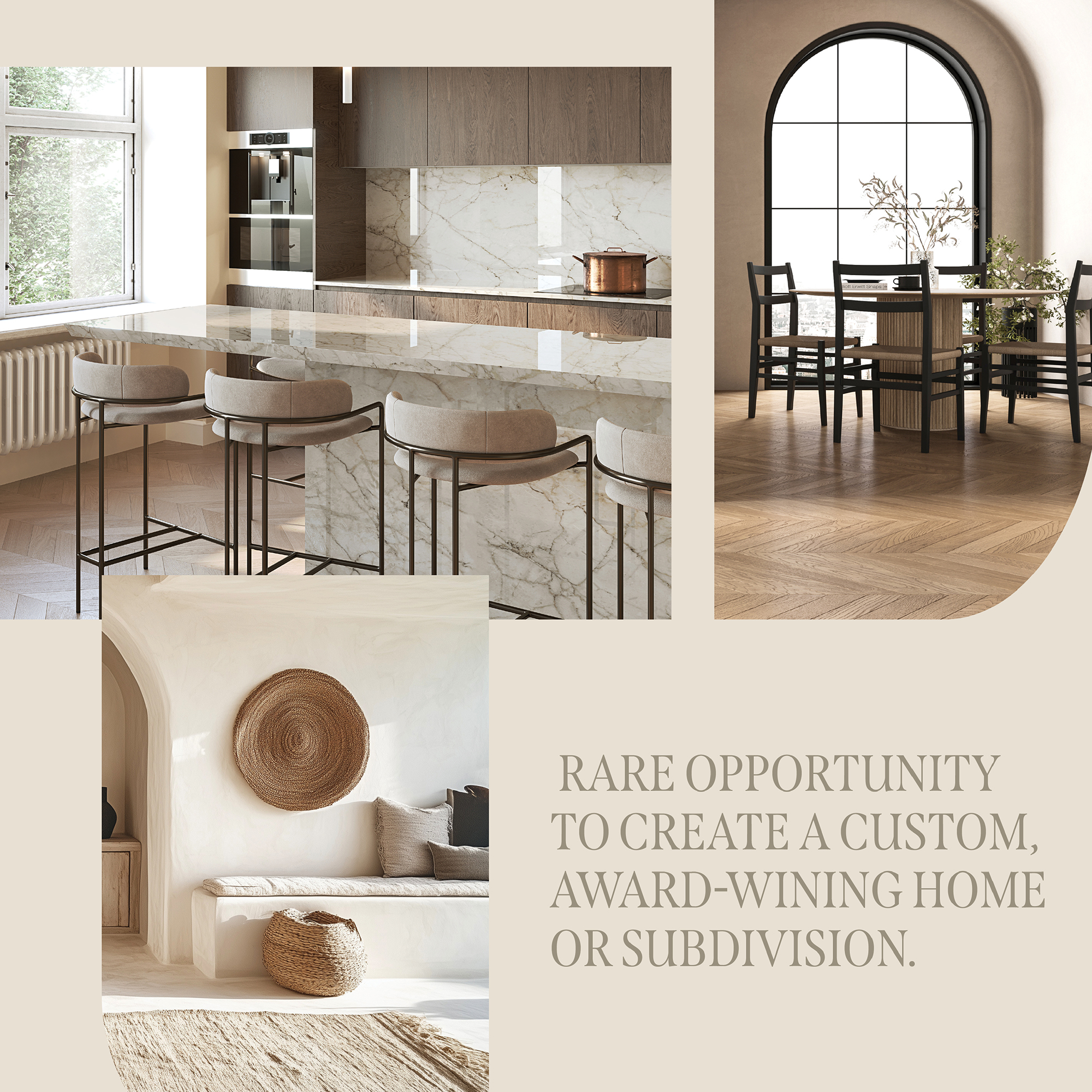 Luxury kitchen and dining interiors at The Vista Sans Souci, custom award-winning home design opportunities at 43–45 Vista Street Sydney.