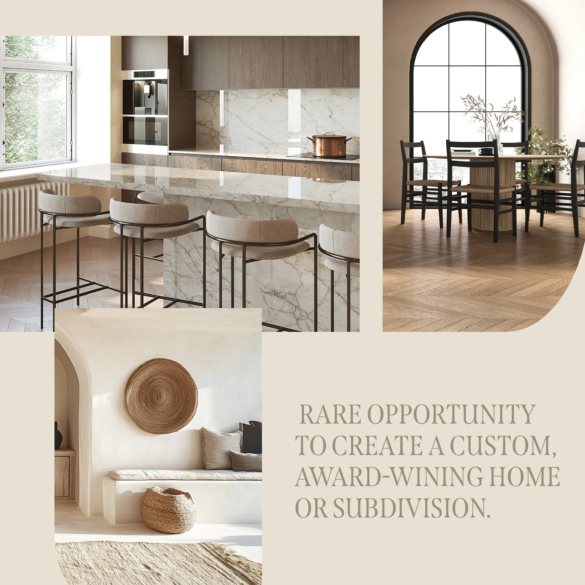 Luxury kitchen and dining interiors at The Vista Sans Souci, custom award-winning home design opportunities at 43–45 Vista Street Sydney.