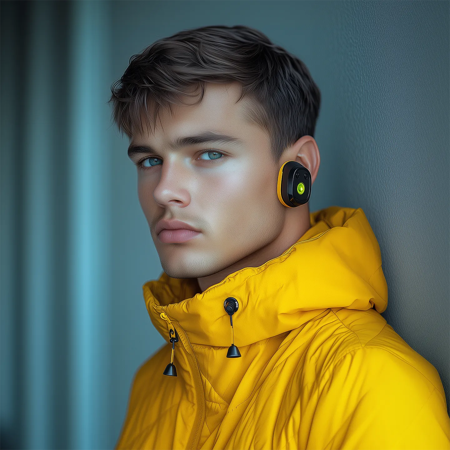 man with earphones