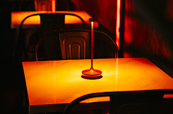 Lampe de table au bar de La Fav
