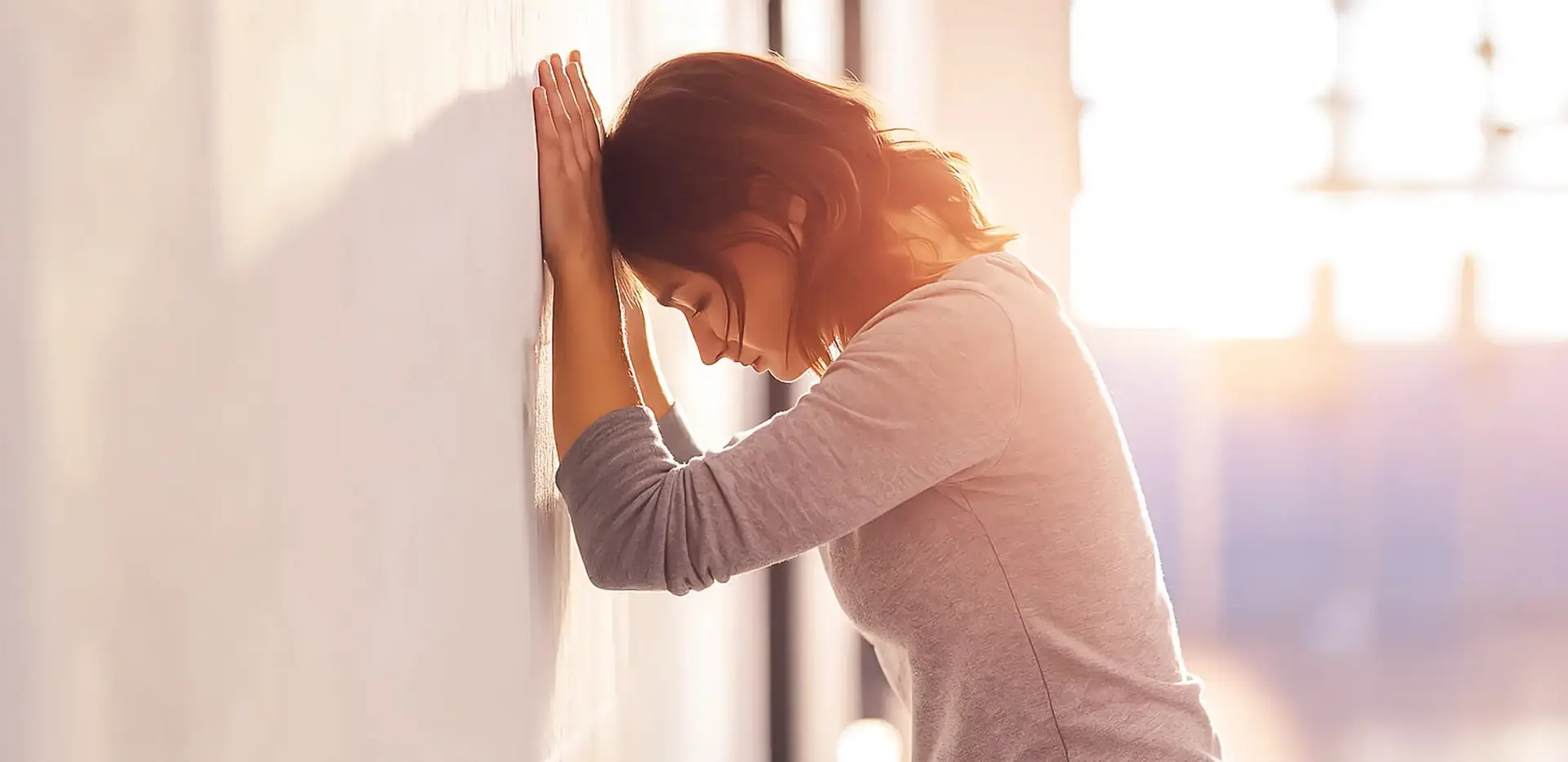 Eine unter Burnout leidende Lehrerin in einer Therapiesitzung