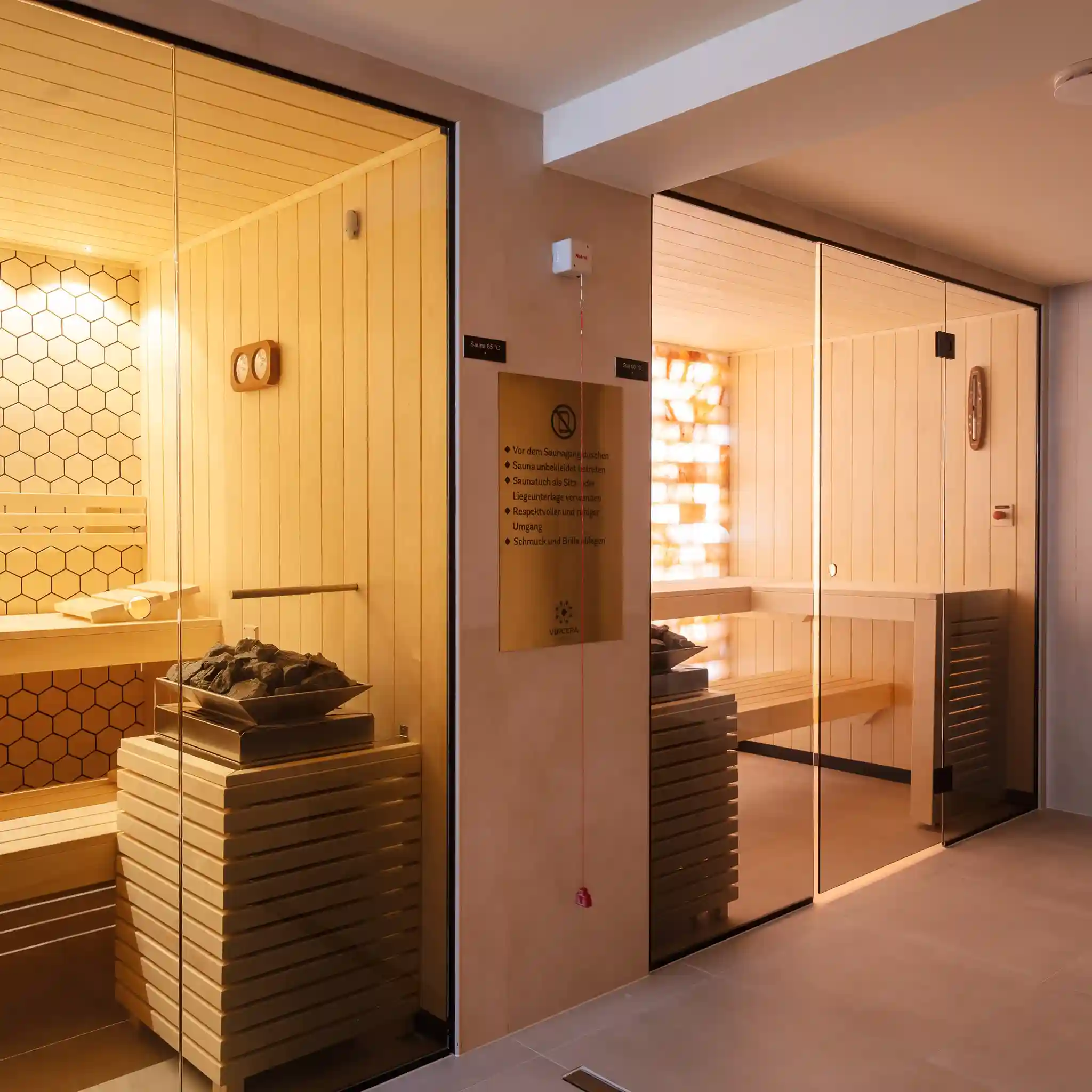 Außenaufnahme der Indoor Sauna in der Vincera Klinik Bad Waldsee