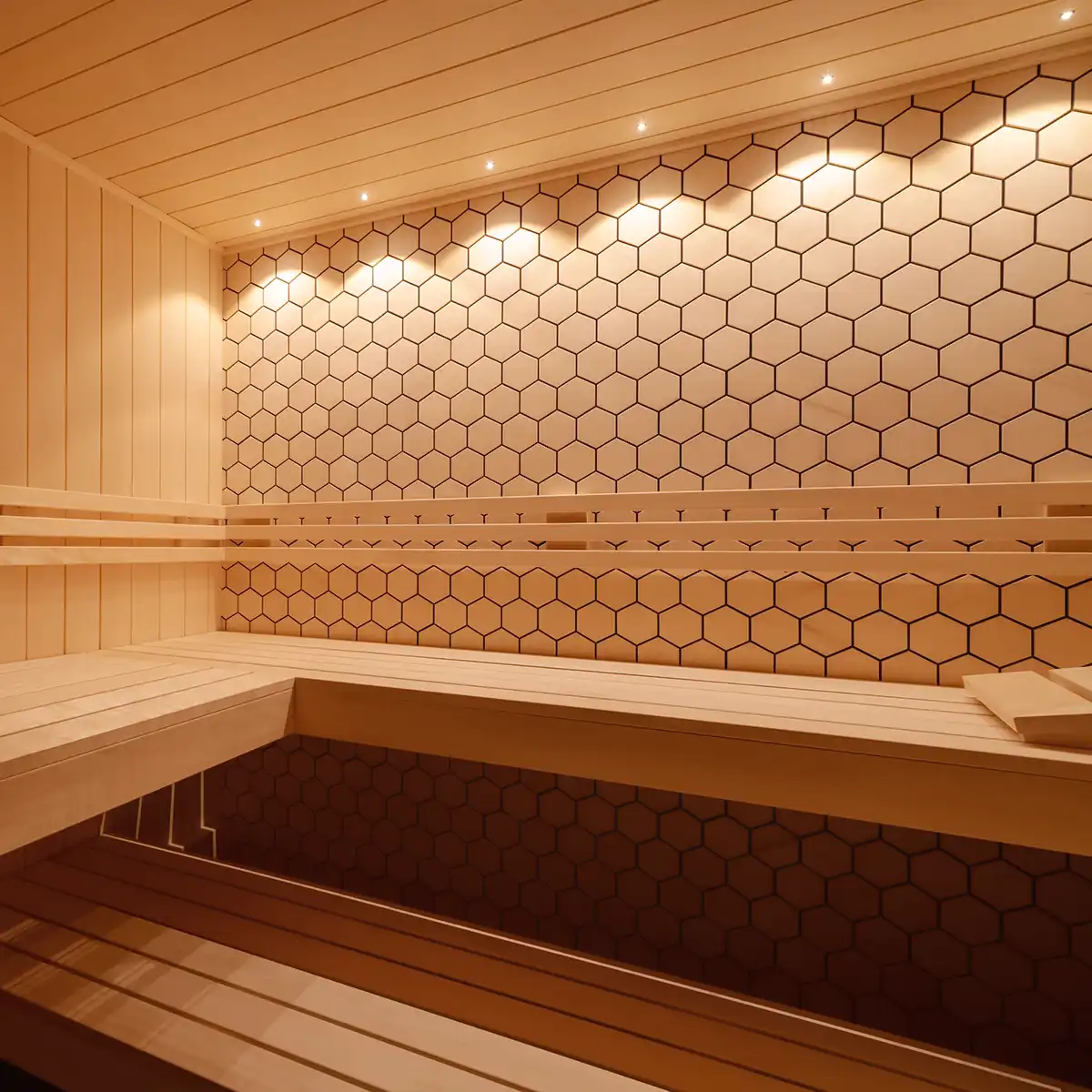 Innenaufnahme einer Sauna