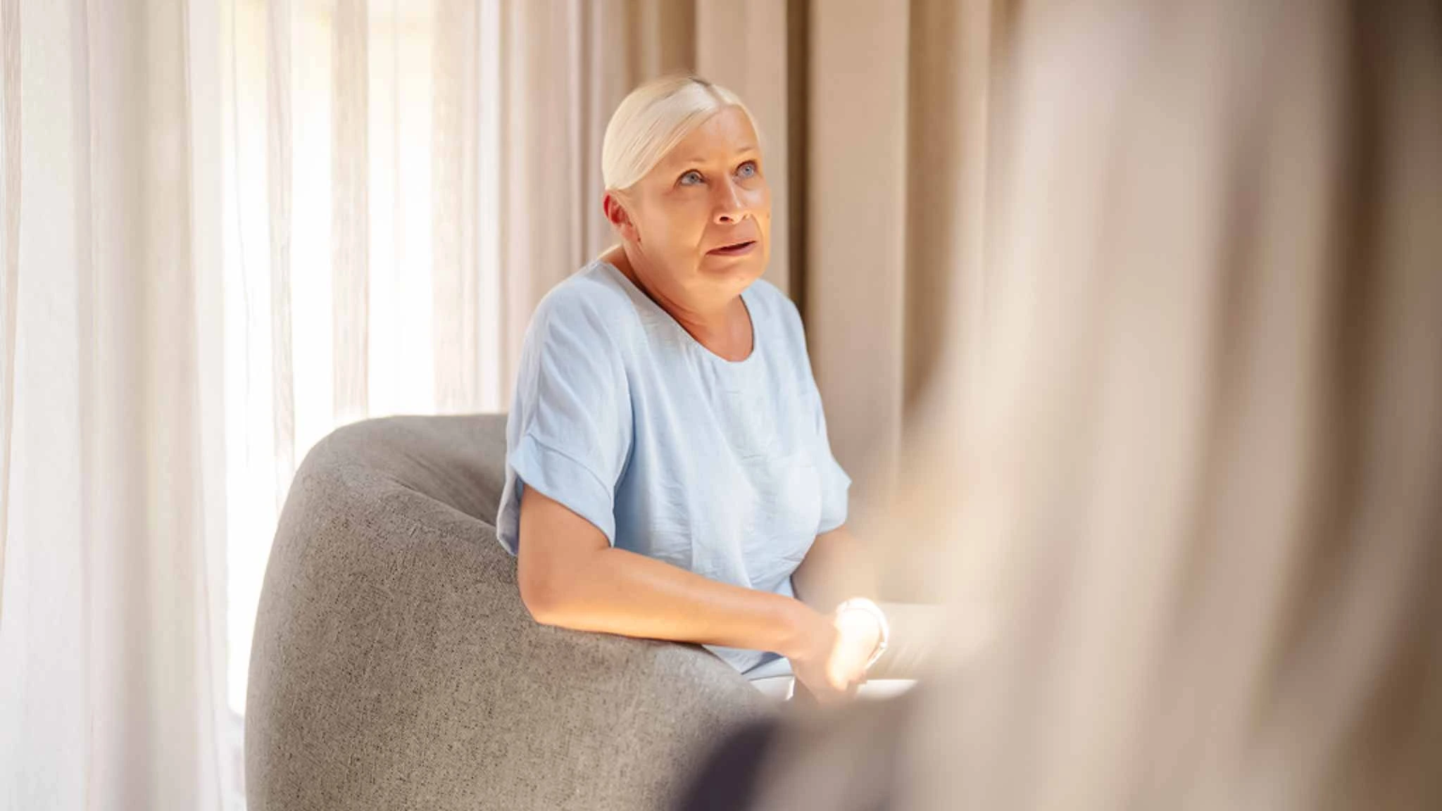 Eine Frau mit ADHS bei der Therapie