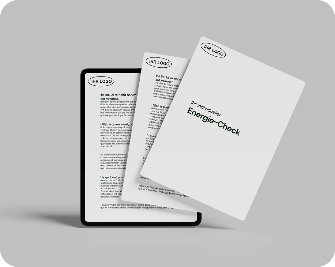 Auszug der anpassbaren Whitelabel Variante unseres Energy Checks. 