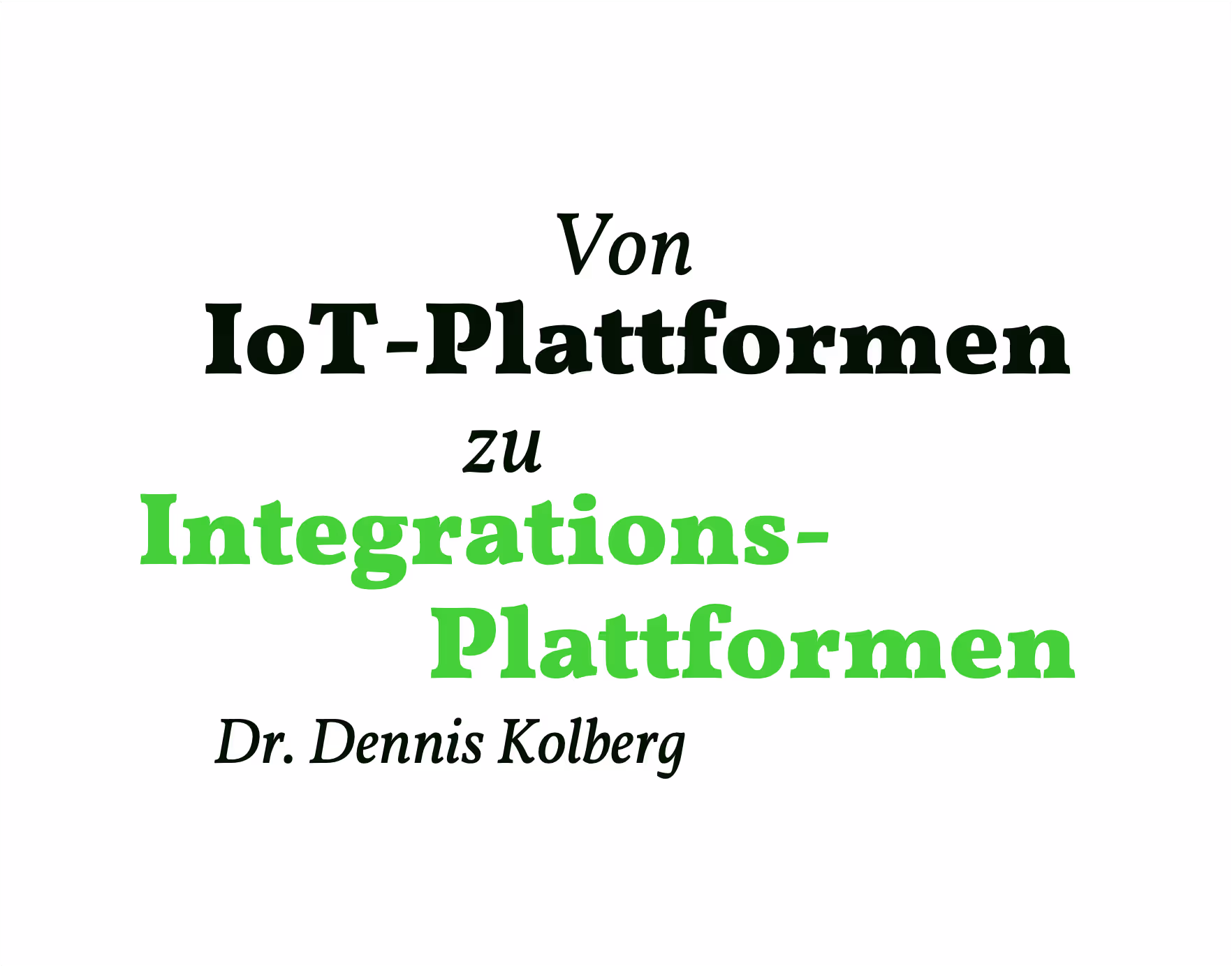 From IoT platforms to integration platforms