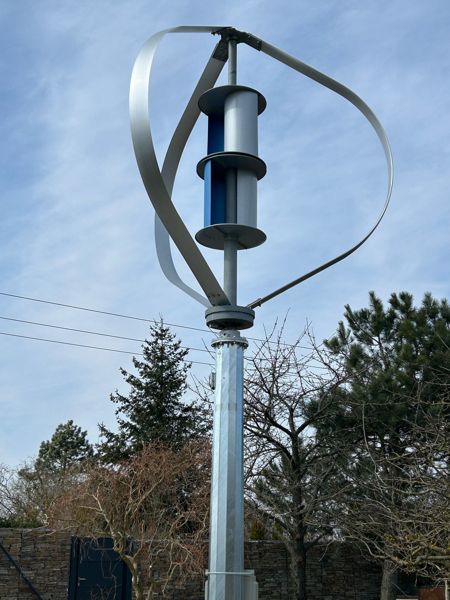 Instalace větrné elektrárny u rodinného domu Třebíč