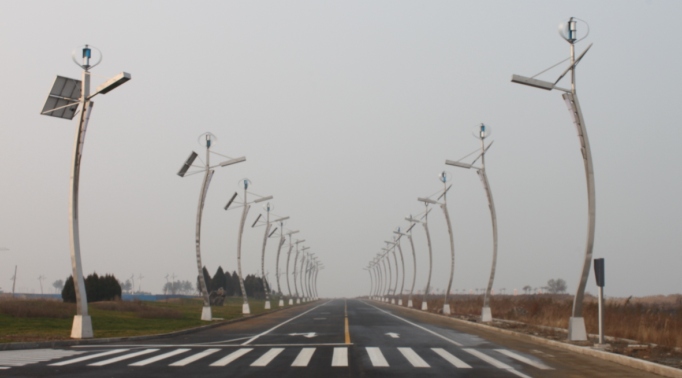 Hybridní pouliční lampy | Větrná elektrárna
