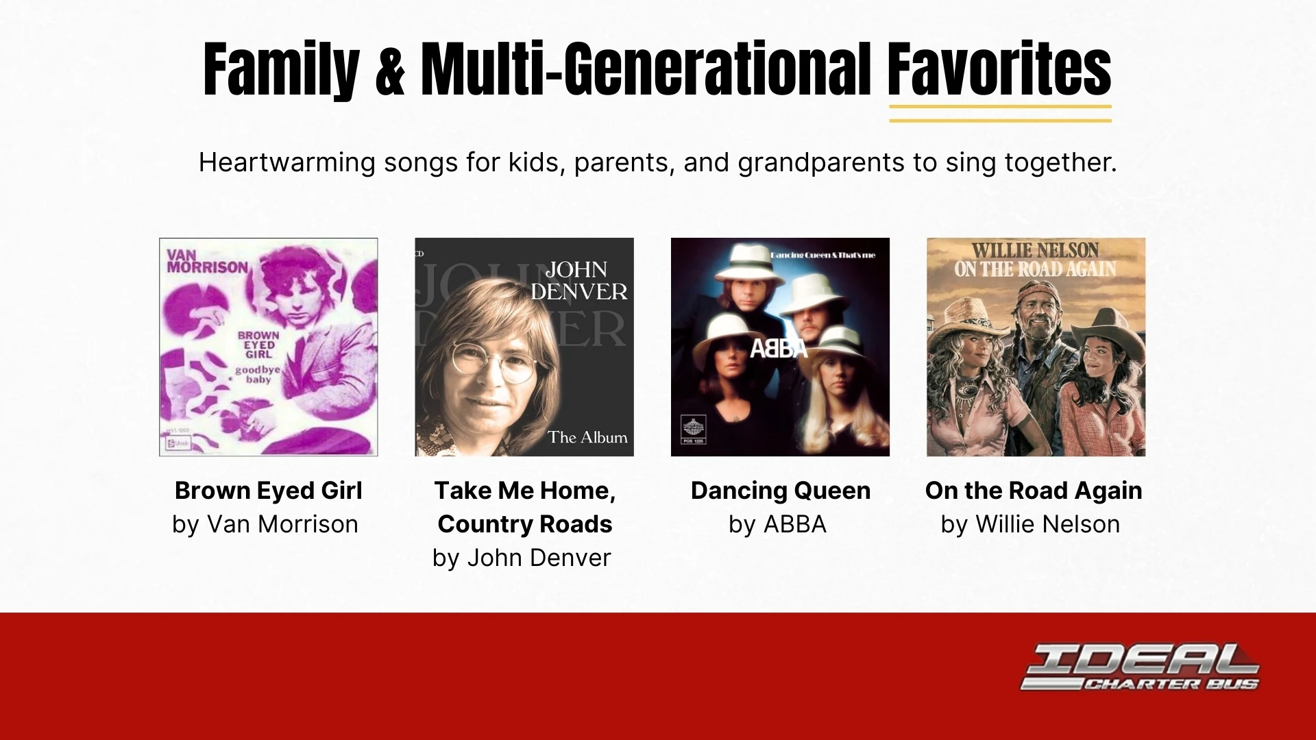 Bus Playlist: Family & Multi-Generational Favorites
