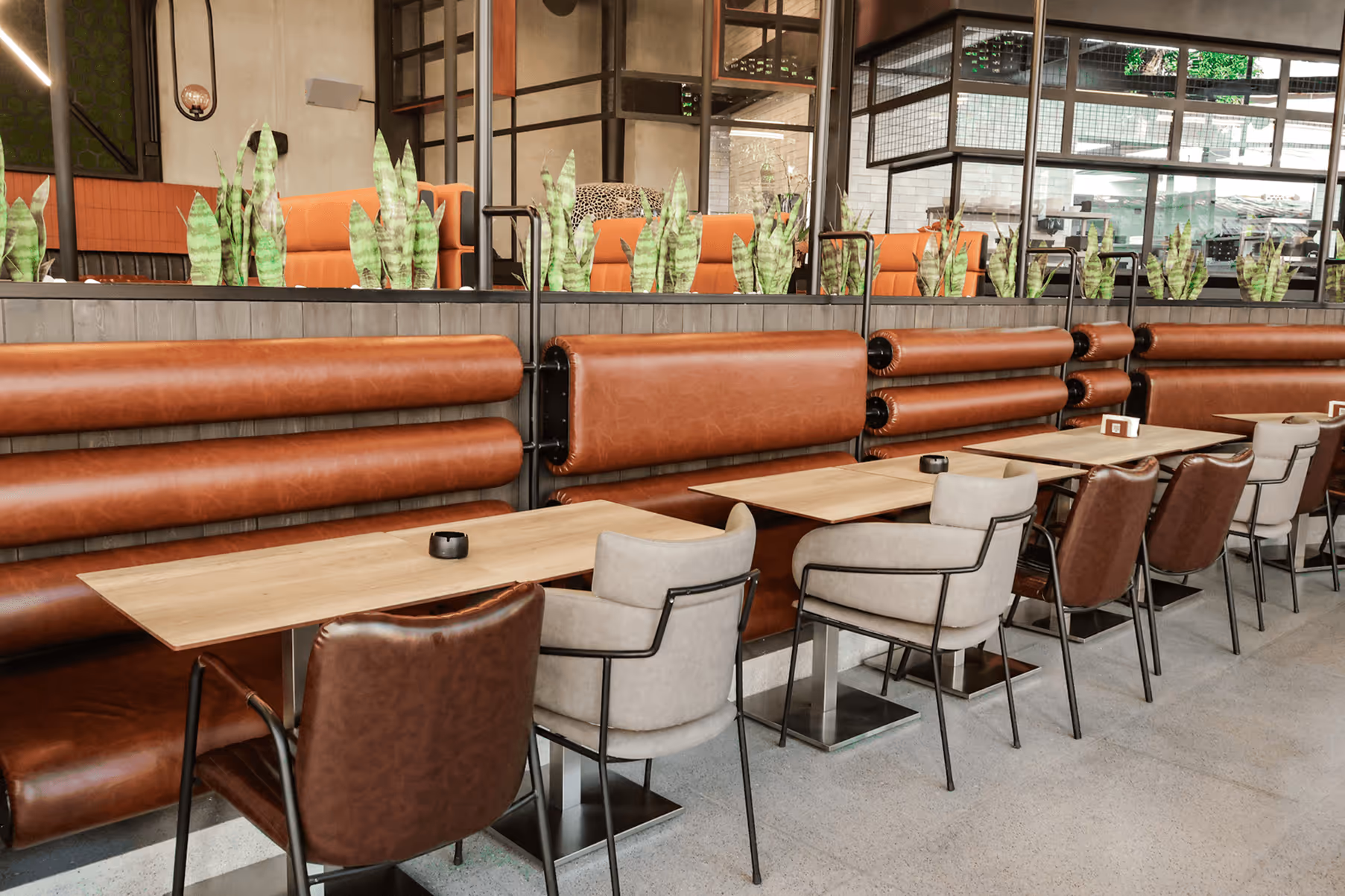HPL table tops in a restaurant setting
