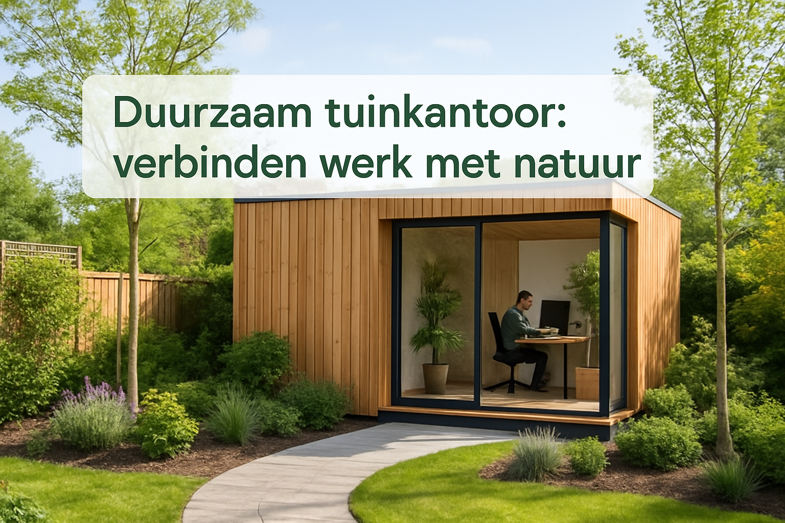 Duurzaam tuinkantoor: verbinden werk met natuur