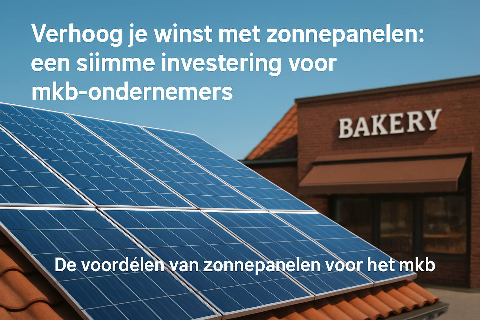 Verhoog je winst met zonnepanelen: een slimme investering voor mkb-ondernemers