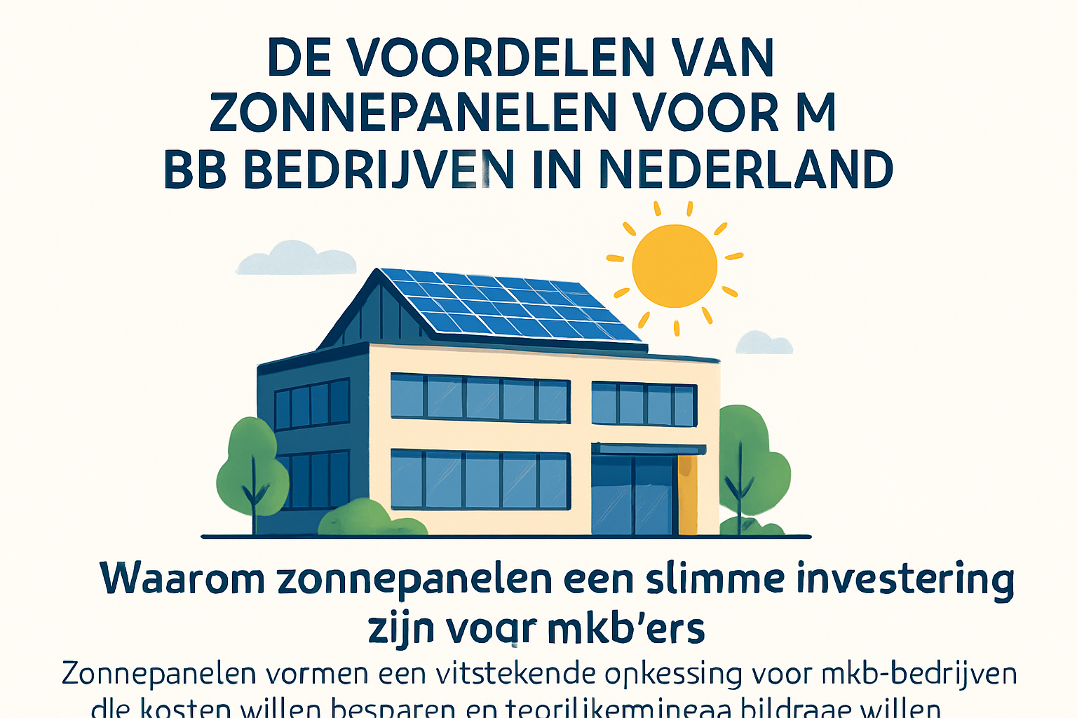 De Voordelen van Zonnepanelen voor MKB Bedrijven in Nederland