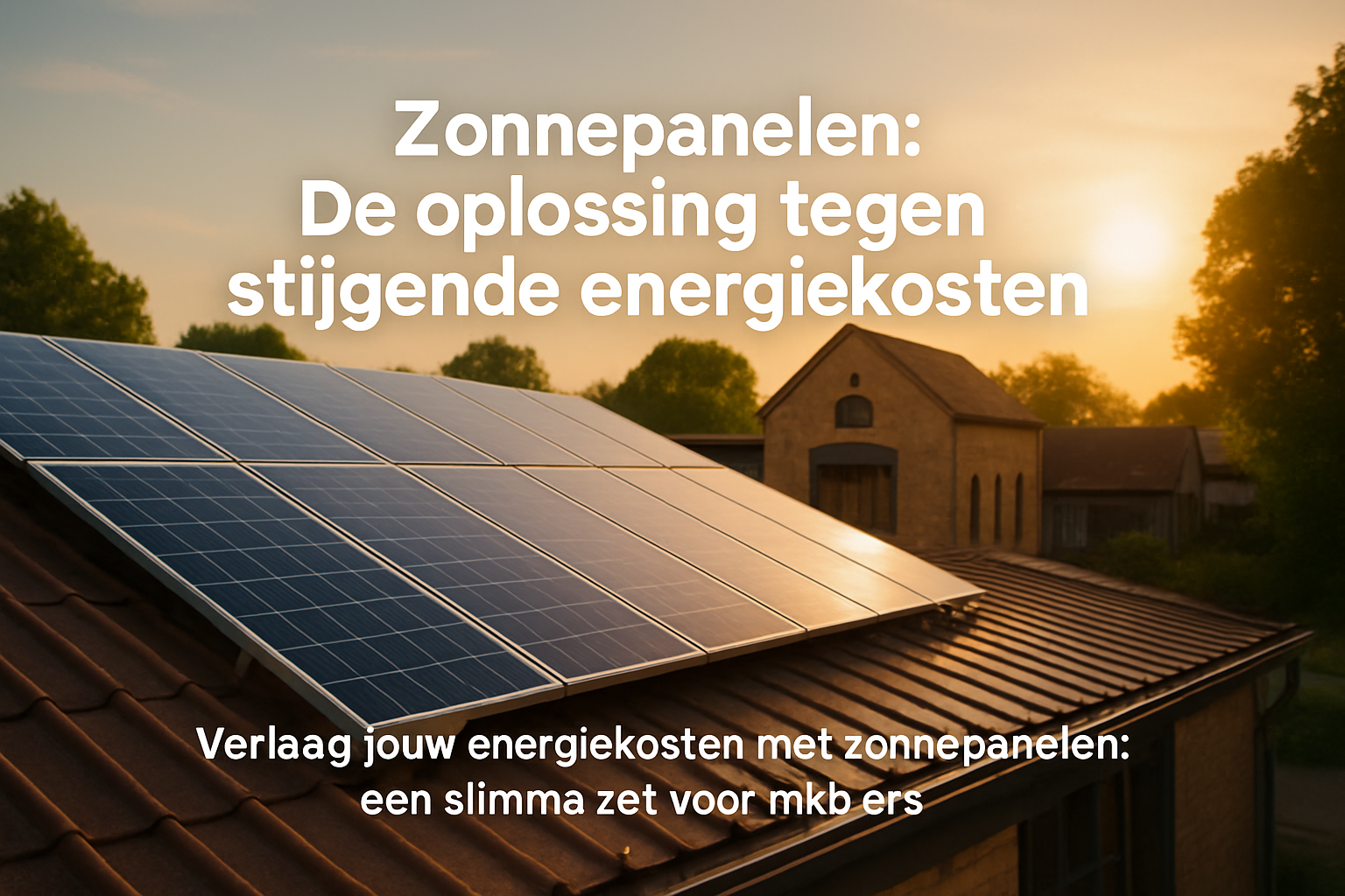 Verlaag jouw energiekosten met zonnepanelen: een slimme zet voor mkb'ers