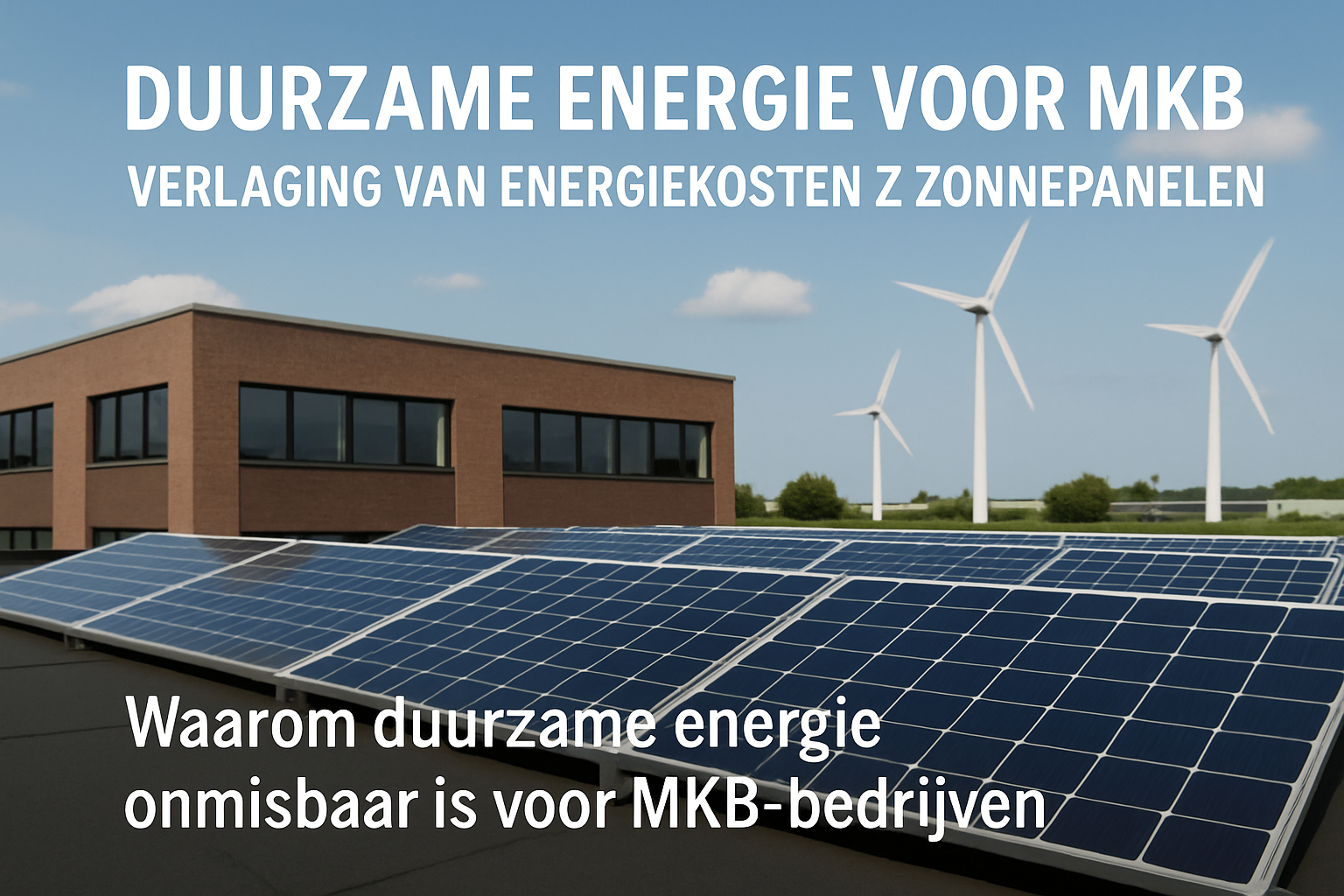 Duurzame Energie voor MKB: Verlaging van Energiekosten met Zonnepanelen