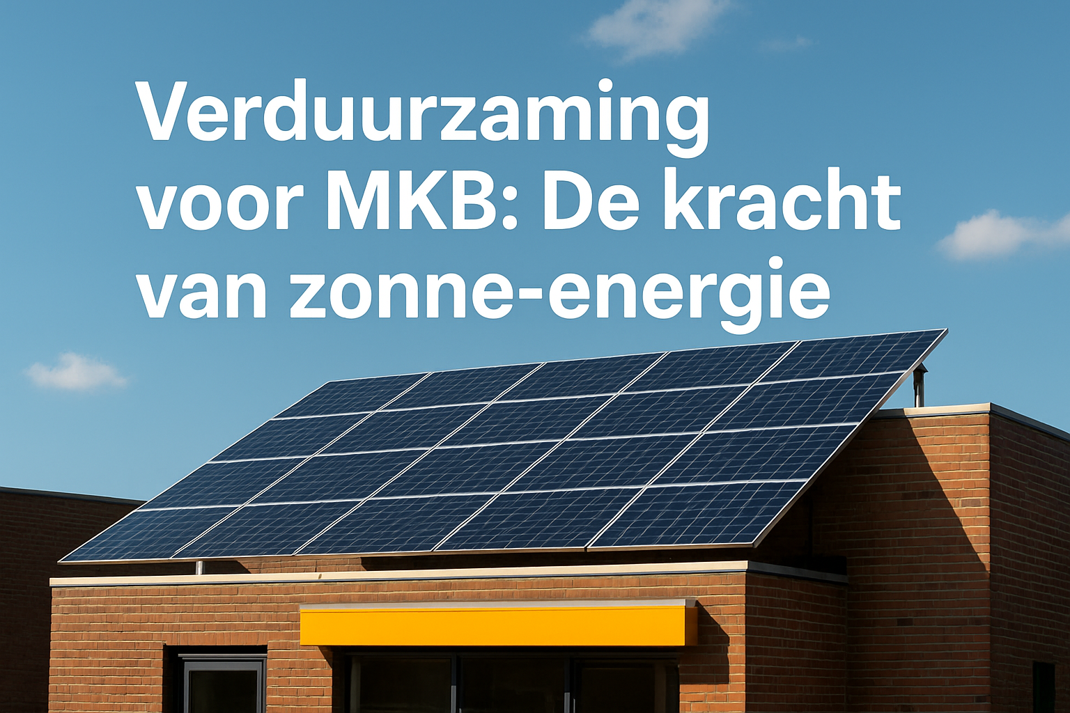 Verduurzaming voor MKB: De Kracht van Zonne-energie