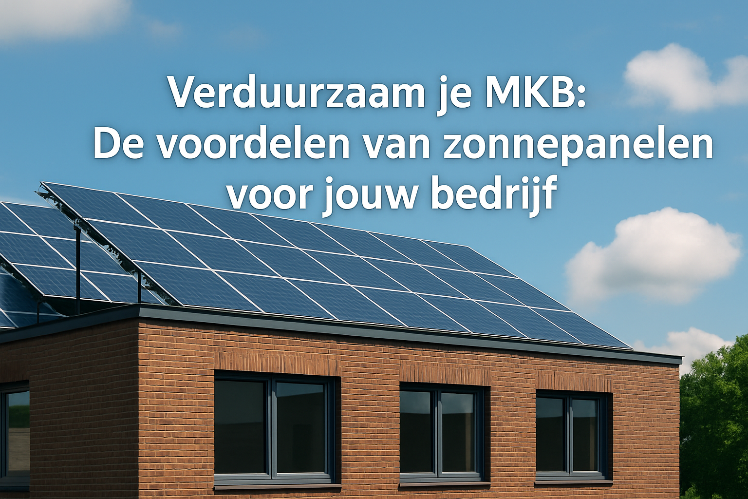 Verduurzaam je MKB: De Voordelen van Zonnepanelen voor Jouw Bedrijf
