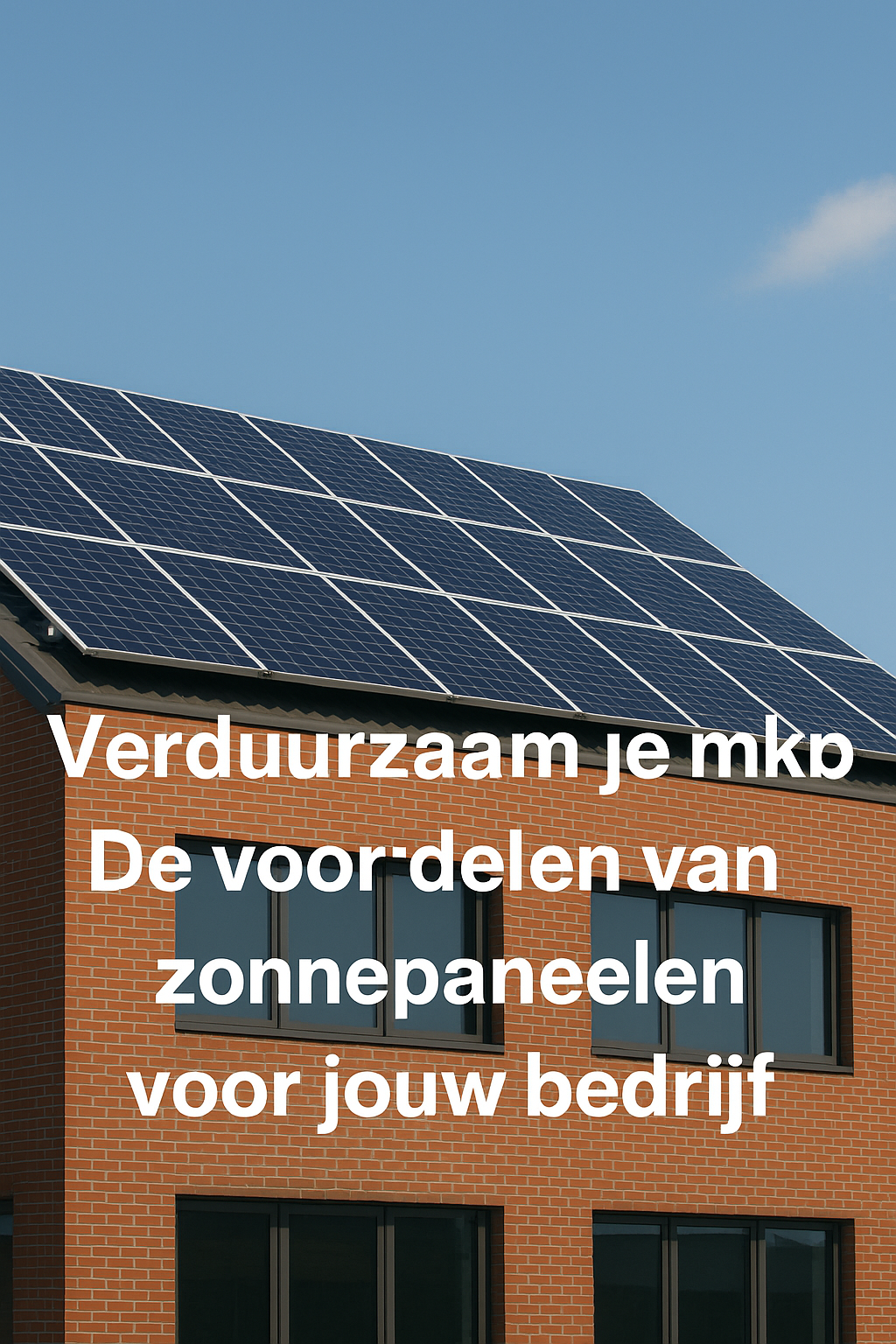 Verduurzaam je MKB: De Voordelen van Zonnepanelen voor Jouw Bedrijf