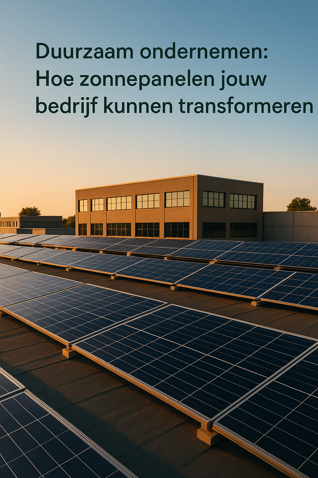 Duurzaam ondernemen: Hoe zonnepanelen jouw bedrijf kunnen transformeren