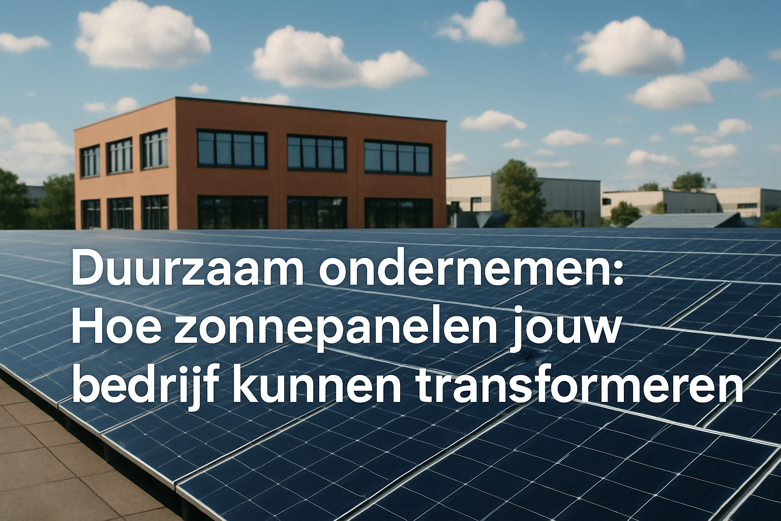 Duurzaam ondernemen: Hoe zonnepanelen jouw bedrijf kunnen transformeren