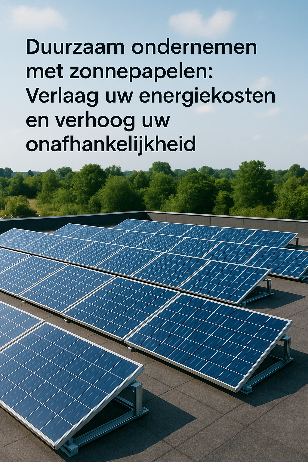 Duurzaam ondernemen met zonnepanelen: Verlaag uw energiekosten en verhoog uw onafhankelijkheid
