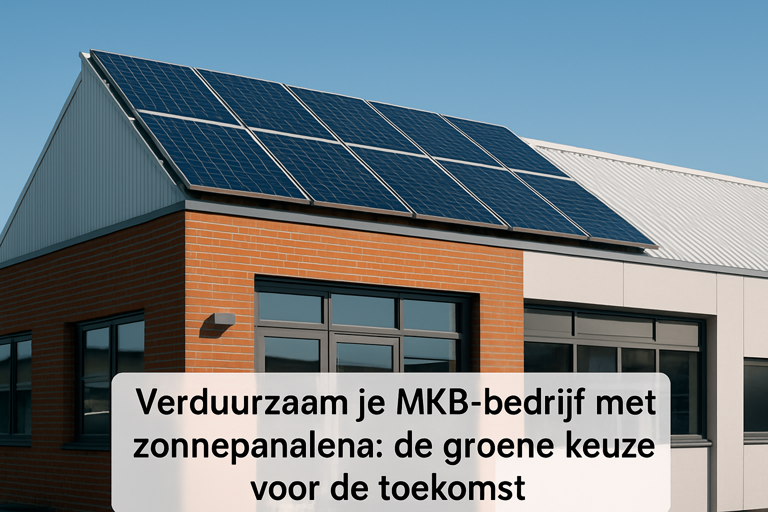 Verduurzaam je MKB-bedrijf met zonnepanelen: de groene keuze voor de toekomst
